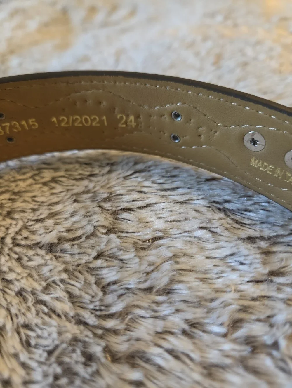 Girls Western Tooled Brown Leather Belt with Ornate Silver Buckle Sz 24